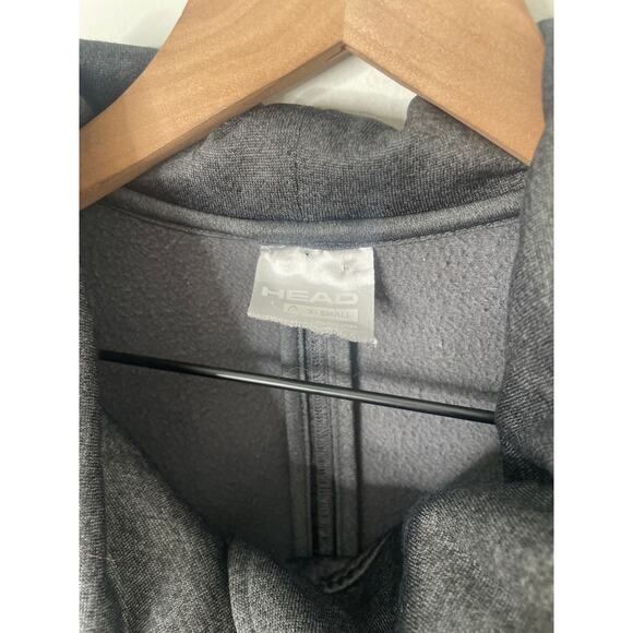 HEAD Gray Moto Jacket XS Asymmetrical Zip Up Lightweight Collared Coat - Picture 6 of 8